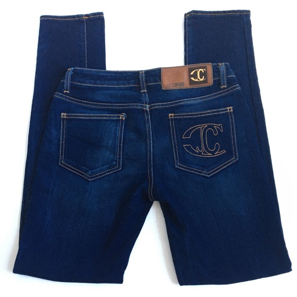Just Cavalli Dark Wash Blue Denim Skinny Jeans 26 - Picture 1 of 17